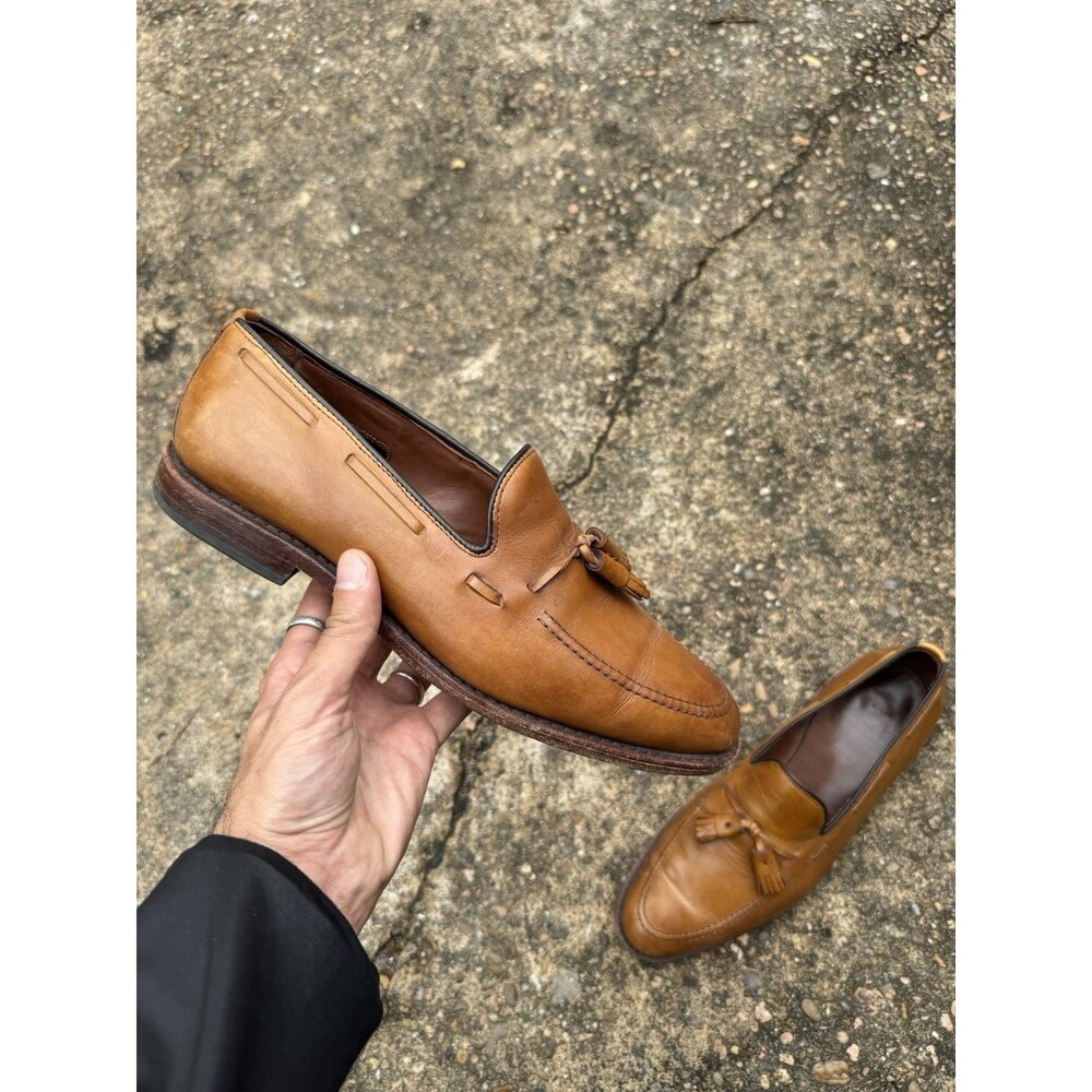 Allen Edmonds Grayson Shoes Men 10 D Tassel Loafers Black Leather Made In USA